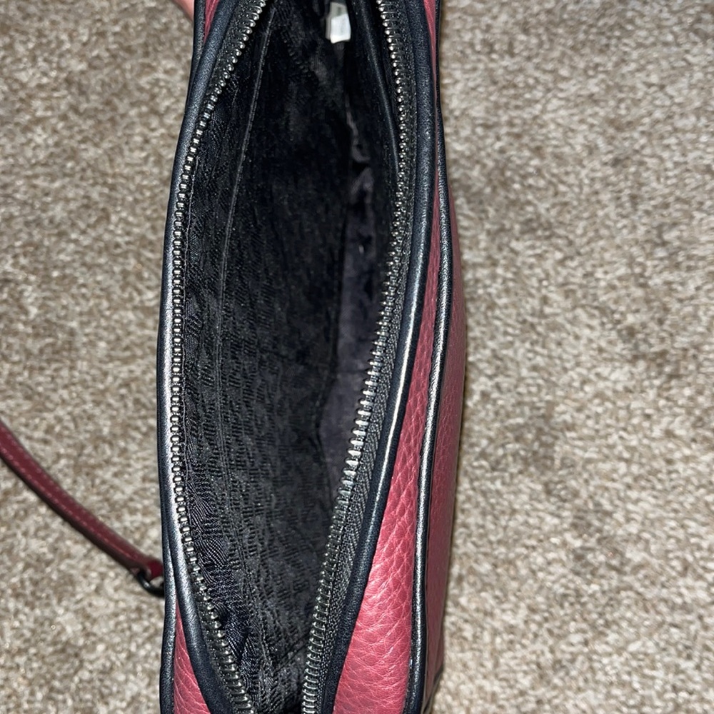 Michael Kors maroon and black purse - Picture 3 of 4